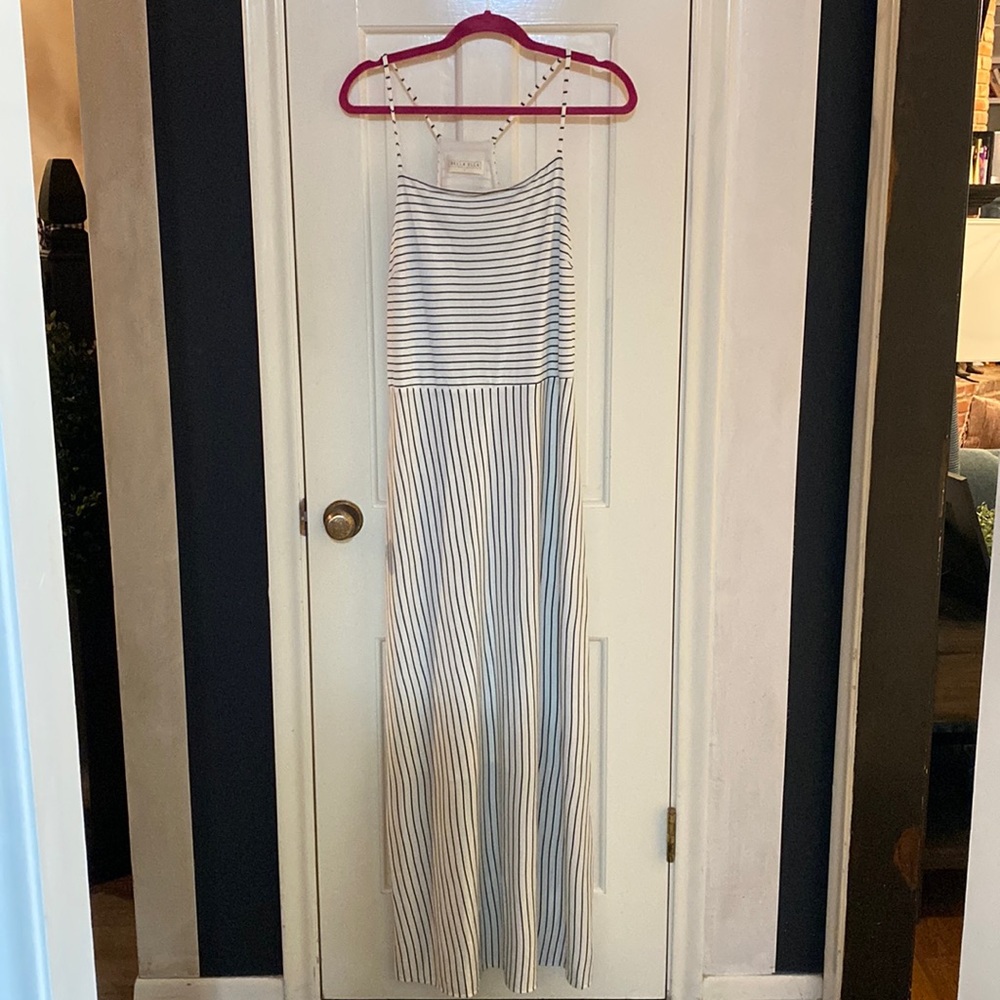 Black white stripe dress